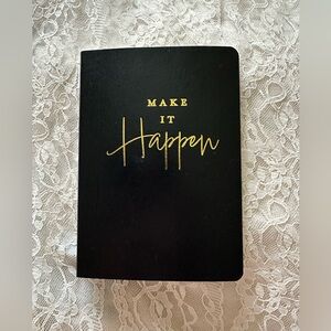 Manifestation Journal Make It Happen 60 Blank Pages 5 X 7 Black